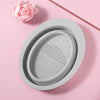 Makeup Brush Cleaning Tool,1pcs Silicone Brush Cleaner Pad Foldable Portable Cleaning Bowl For Makeup Brushes