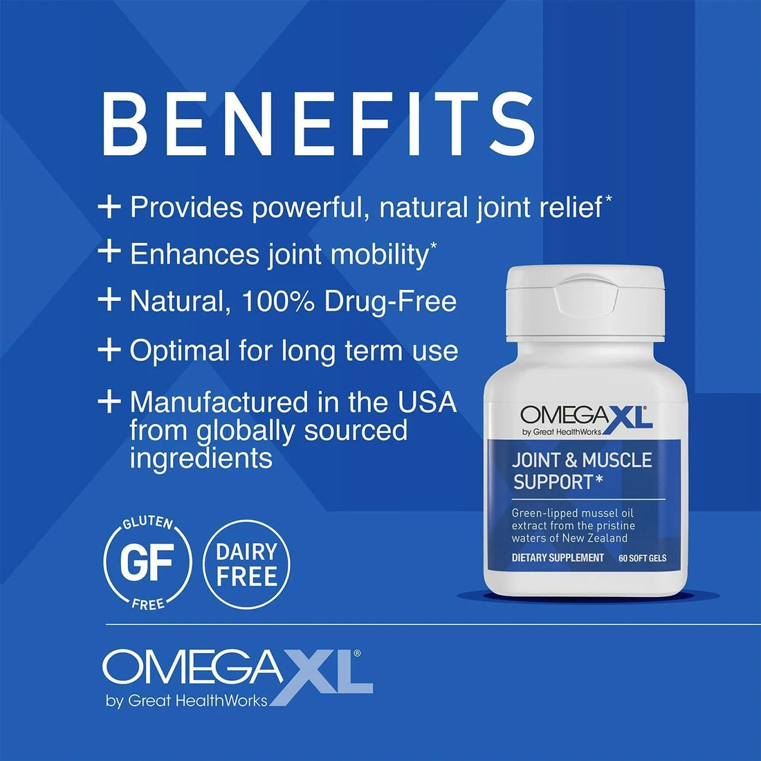 OmegaXL – Green-Lipped Mussel Oil with Omega-3 – 60 Softgels