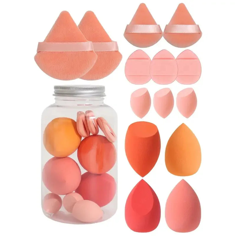 14Pcs Makeup Sponge Cosmetic Puff Foundation Sponges Blender Beauty Egg Powder Puffs Make Up Accessories Women Makeup Tools