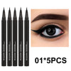 5PCS/Set Smooth Liquid Eyeliner Pen, Waterproof, Long-lasting Makeup, Black, Ultra-fine Pen Tip,Create A Charming Eye Makeup