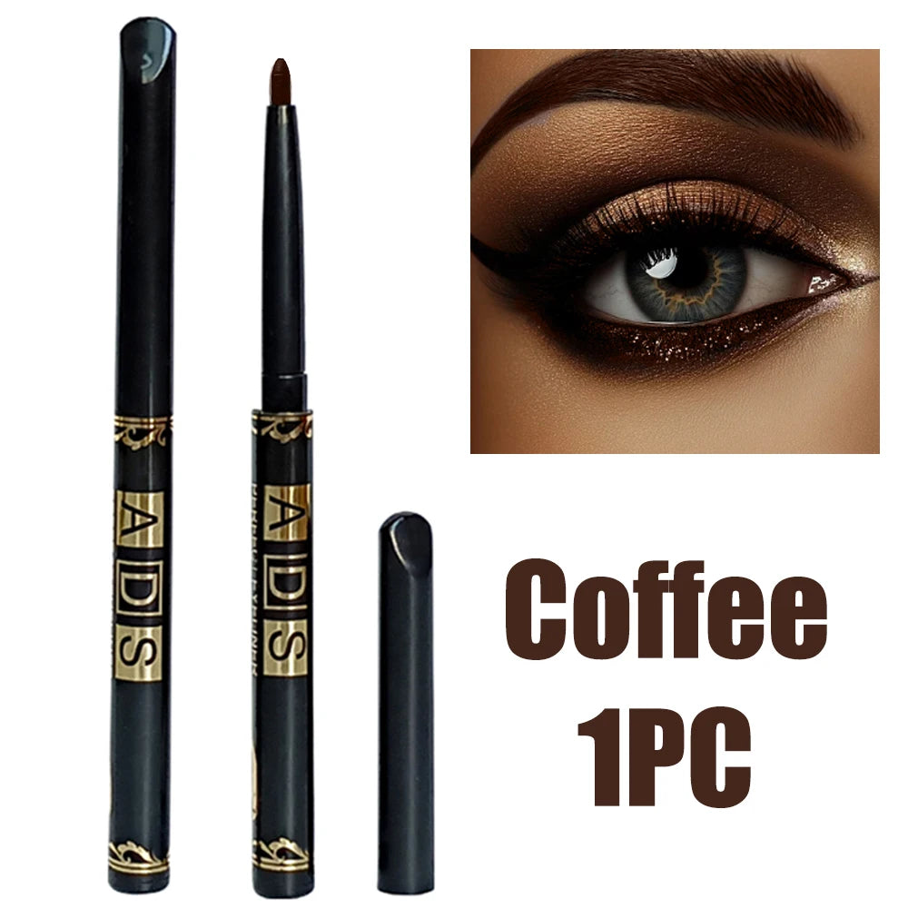 2Pcs Waterproof Black Brown Eyeliner Pencils-Smudge-Proof, Long-Lasting &Beginner-Friendly Smooth High Pigmented Punk Eye Makeup