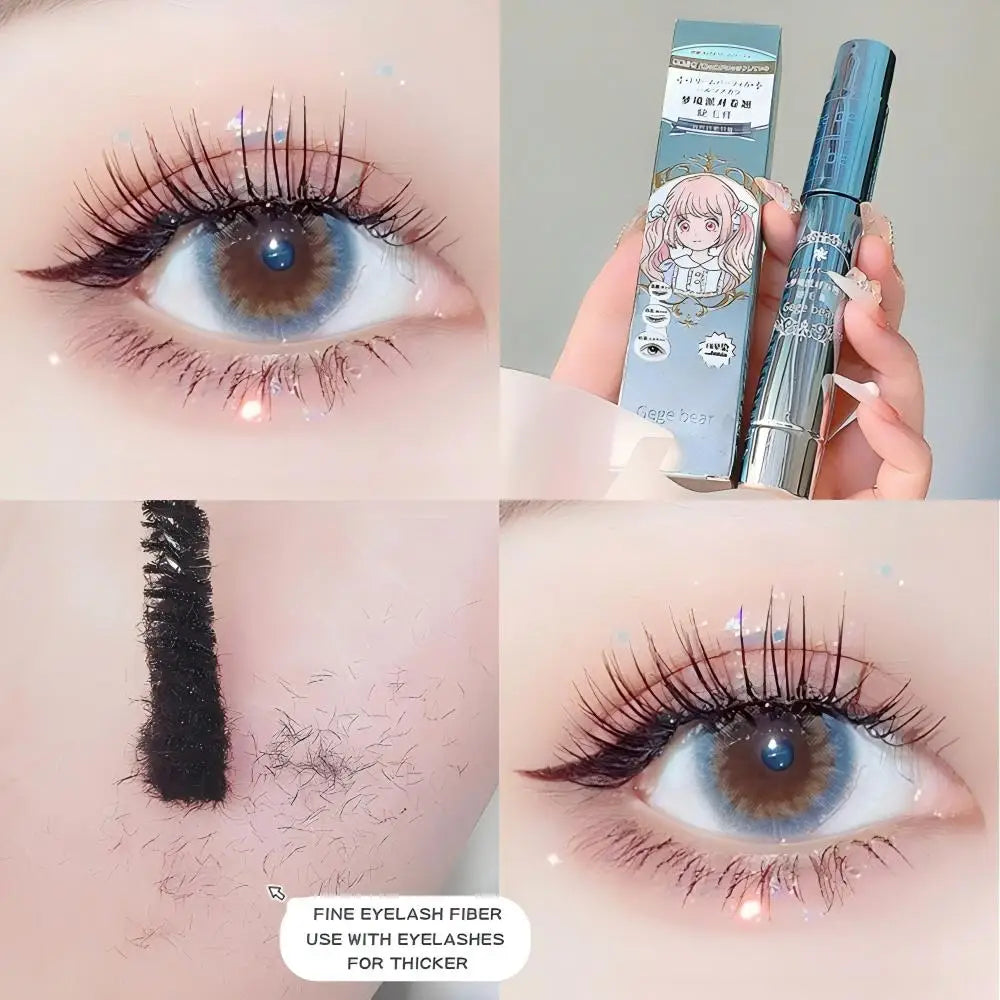Gege Bear Dream Party Curly Black Sun Flower Mascara Cute Design All Day Long-Wearing Lash-Lengthening Thick Volume Eyelashes