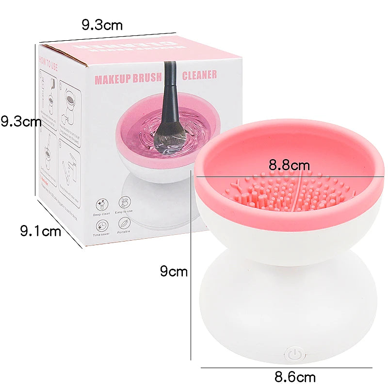 Electric Makeup Brush Cleaner Machine Portable Automatic USB Cosmetic Brush Cleaner Tools for All Size Beauty Makeup Brushes Set