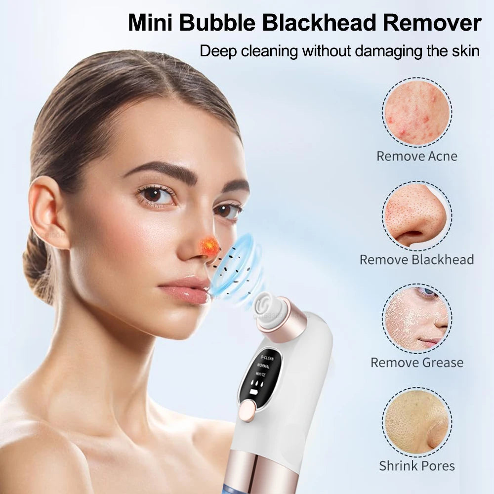 Blackhead Remover Electric Black Head Remover Pore Vacuum Cleaner Micro Small Bubble Rechargeable Water Cycle Black Dot Remove