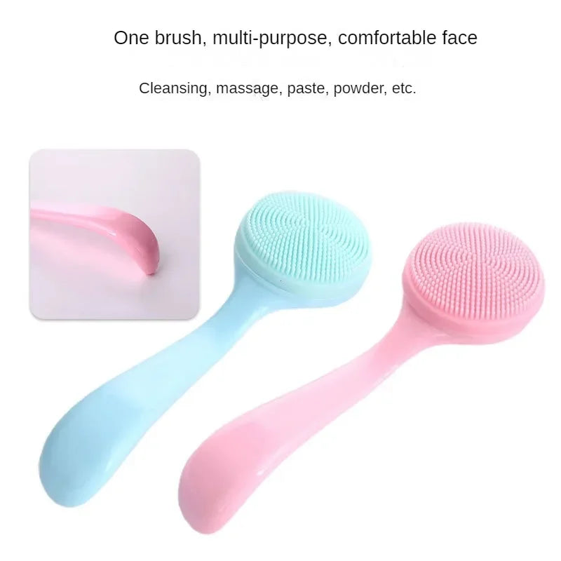 Soft Silicone Face Cleaning Brush Remove Makeup Blackhead Remover Portable Beauty Tools Facial Cleansing Brushes Beauty