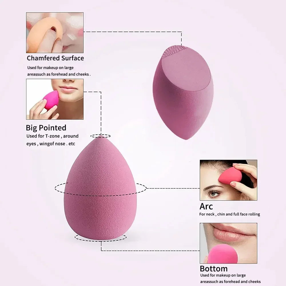 4Pcs Make Up Accessories Beauty Egg Cosmetic Puff Powder Foundation Sponges Puff Women Beauty Tools Makeup Sponge Blender